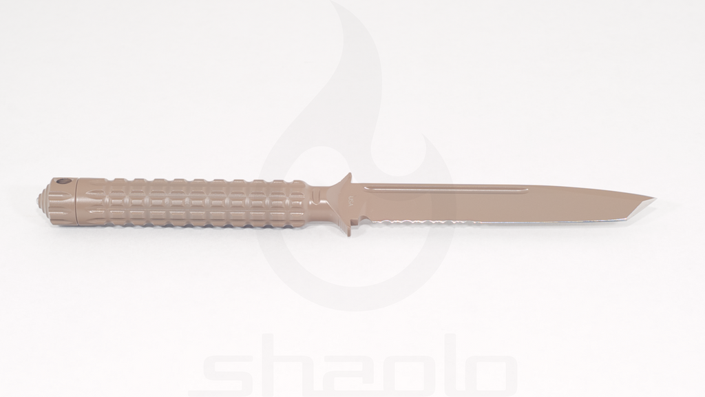 Microtech Ado Microtech ADO - Tanto, Tan, Partially serrated | ShaoloGear